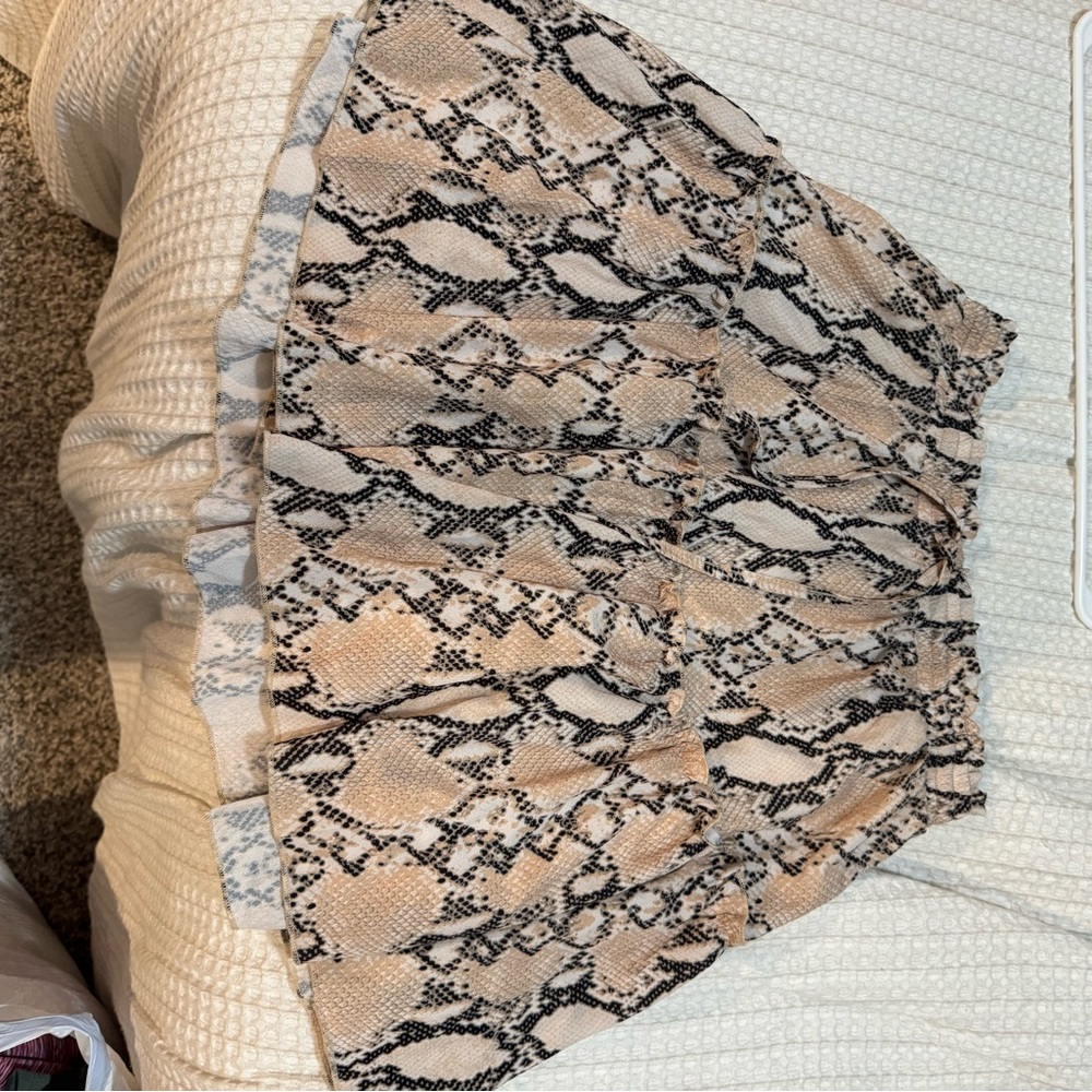 Snake Print Mini Skirt